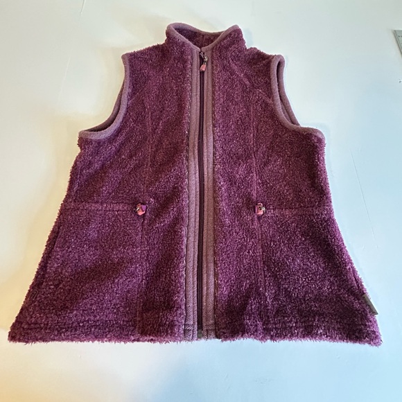 Woolrich Jackets & Blazers - Woolrich Plush Full‑Zip Sleeveless Vest in Plum